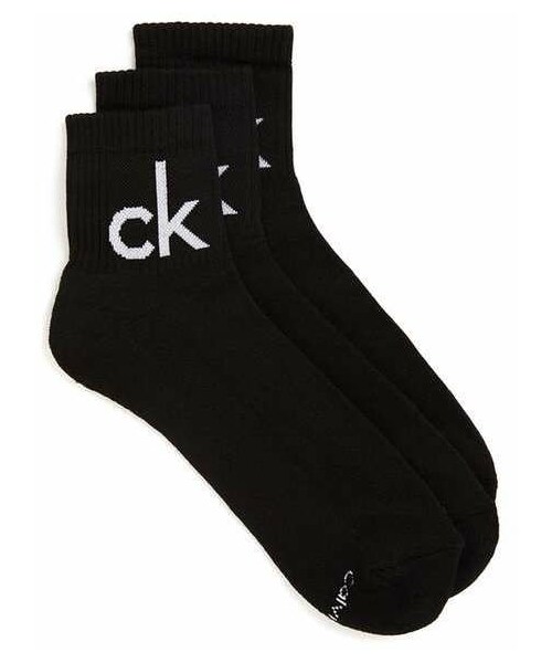 Calvin Klein(カルバン・クライン)の「Calvin Klein Black Sports Socks 3 Pack(ソックス/靴下・メンズ・Black・000)」の1枚目の写真