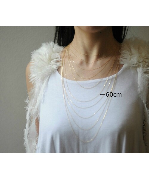 les desseins de DIEU（レデッサンドゥデュー）の「レ デッサン ドゥ デュー ネックレス チェーン 幅 約0.8ミリ 60センチ（ネックレス・レディース・ゴールド・60cm）」の3枚目の写真