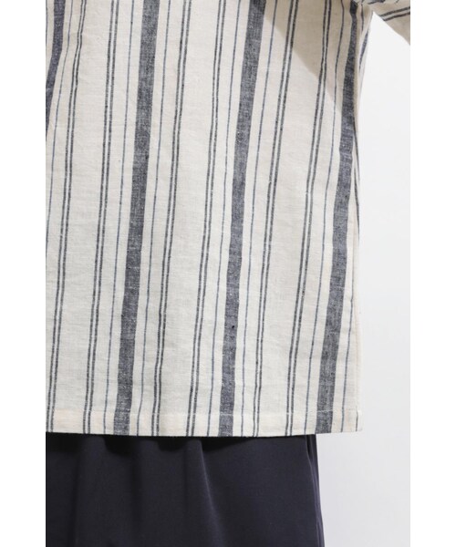 LIPSTAR（リップスター）の「マルチストライプTブラウス（トップス・レディース・柄物ネイビー/柄物グレー・M）」の6枚目の写真