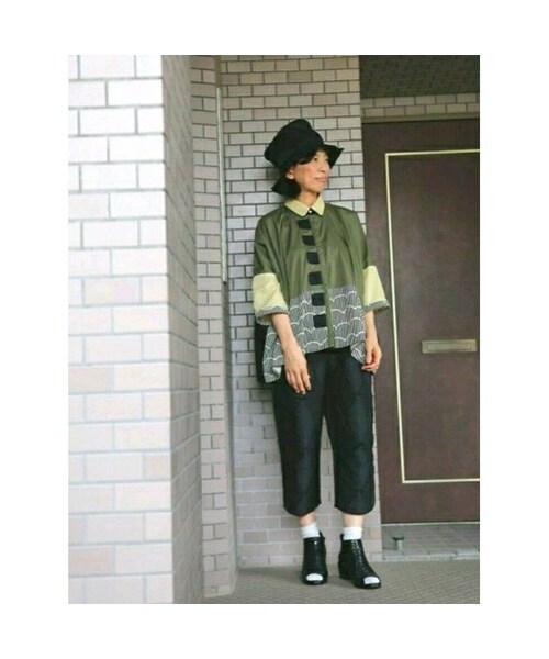 NIRAME.CO（ニラメッコ）の「風船しゃつ カーキ（シャツ/ブラウス・レディース・その他）」の3枚目の写真