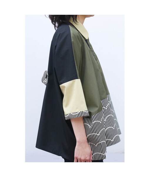 NIRAME.CO（ニラメッコ）の「風船しゃつ カーキ（シャツ/ブラウス・レディース・その他）」の9枚目の写真