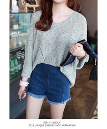 Miamasvin | ルーズフィットVネックニットトップス(その他)