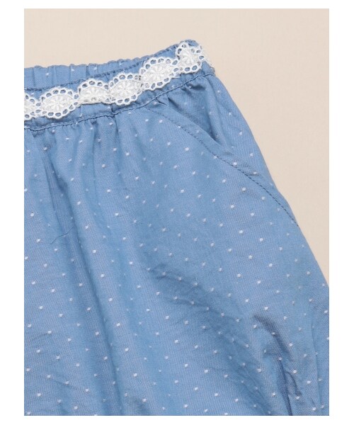 HAKKA KIDS(ハッカキッズ)の「ドットドビーかぼちゃパンツ(パンツ・レディース・ネイビー/ライトブルー・100/110/120/130)」の6枚目の写真