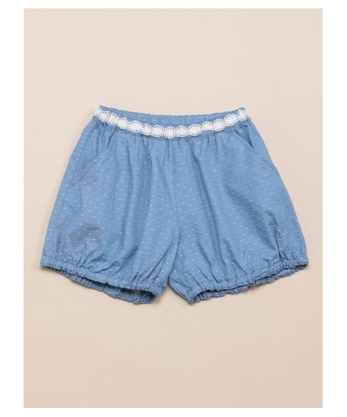 HAKKA KIDS(ハッカキッズ)の「ドットドビーかぼちゃパンツ(パンツ・レディース・ネイビー/ライトブルー・100/110/120/130)」の3枚目の写真