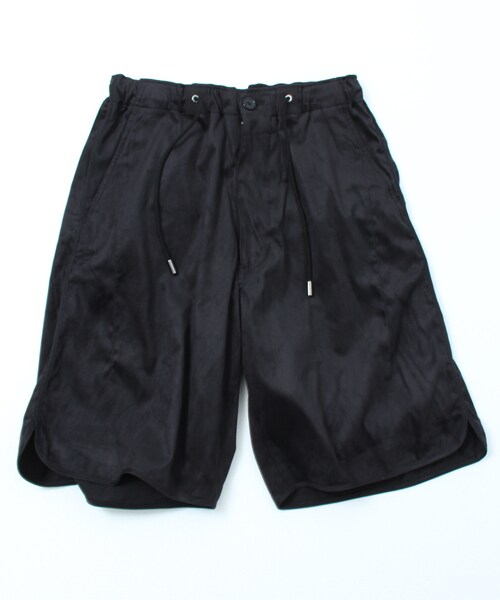 Name.(ネーム)の「マイクロスエードバスケットショーツ ブラック(その他・メンズ・BLK/GRN・0/1)」の1枚目の写真