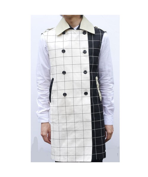 NIRAME.CO(ニラメッコ)の「おふスリープ ピーコート。 白×黒(その他アウター・メンズ・その他)」の9枚目の写真