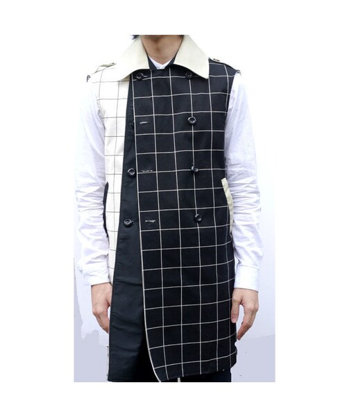 NIRAME.CO(ニラメッコ)の「おふスリープ ピーコート。 白×黒(その他アウター・メンズ・その他)」の12枚目の写真