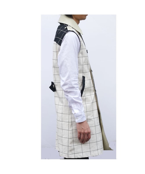 NIRAME.CO(ニラメッコ)の「おふスリープ ピーコート。 白×黒(その他アウター・メンズ・その他)」の6枚目の写真