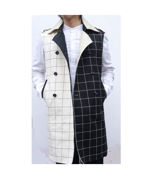 NIRAME.CO(ニラメッコ)の「おふスリープ ピーコート。 白×黒(その他アウター・メンズ・その他)」の8枚目の写真