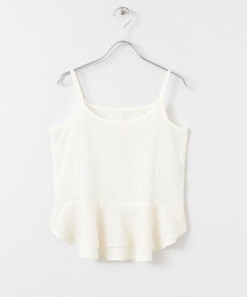 KBF（ケイビーエフ）の「兩穿式荷葉邊下襬棉質上衣（トップス・レディース・象牙白/淺灰色/黑色・one）」の10枚目の写真