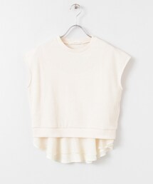 KBF | 兩穿式荷葉邊下襬棉質上衣(トップス)