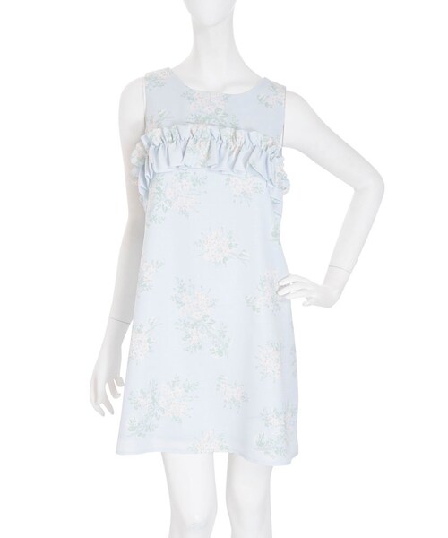 dazzlin（ダズリン）の「【se】シックブーケフリルAラインワンピース（ワンピース/ドレス・レディース・ピンク/ブルー）」の6枚目の写真