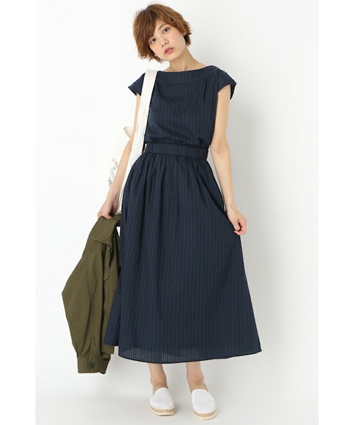 SLOBE IENA(スローブイエナ)の「フレンチスリーブマキシワンピース◆(ワンピース/ドレス・カーキ/ネイビー・フリー)」の4枚目の写真