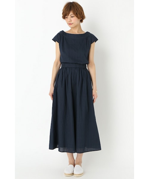 SLOBE IENA(スローブイエナ)の「フレンチスリーブマキシワンピース◆(ワンピース/ドレス・カーキ/ネイビー・フリー)」の5枚目の写真