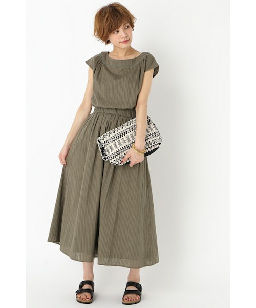 SLOBE IENA(スローブイエナ)の「フレンチスリーブマキシワンピース◆(ワンピース/ドレス・カーキ/ネイビー・フリー)」の16枚目の写真