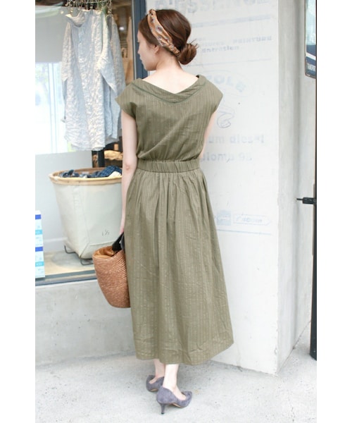 SLOBE IENA(スローブイエナ)の「フレンチスリーブマキシワンピース◆(ワンピース/ドレス・カーキ/ネイビー・フリー)」の18枚目の写真