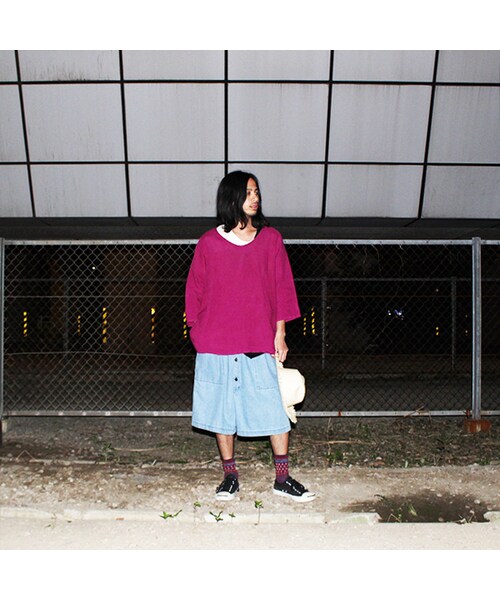 Vintage Clothing（ヴィンテージクロージング）の「Linen P/O Shirt（トップス・magenta・One）」の8枚目の写真