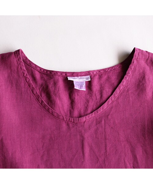 Vintage Clothing（ヴィンテージクロージング）の「Linen P/O Shirt（トップス・magenta・One）」の3枚目の写真