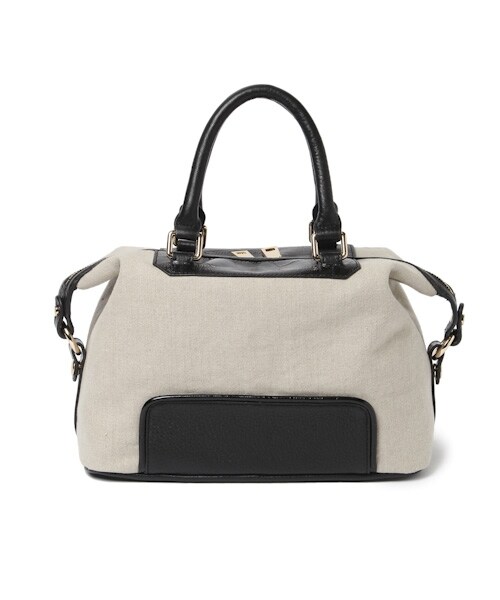 BABYLONE(バビロン)の「麻レザーボストンBAG(バッグ・ライトベージュ・フリー)」の4枚目の写真