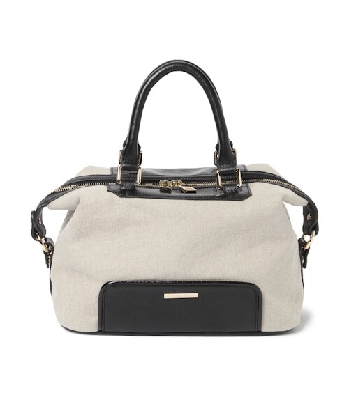 BABYLONE(バビロン)の「麻レザーボストンBAG(バッグ・ライトベージュ・フリー)」の2枚目の写真