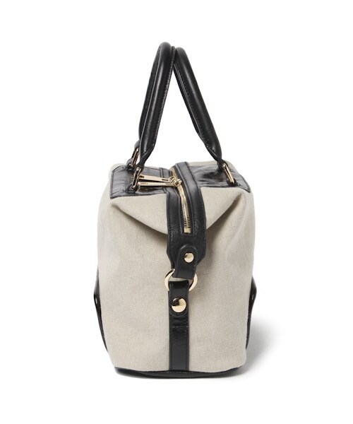 BABYLONE(バビロン)の「麻レザーボストンBAG(バッグ・ライトベージュ・フリー)」の3枚目の写真