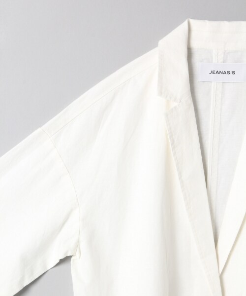 JEANASIS(ジーナシス)の「リネンテンセルロングジャケット(ジャケット/アウター・ホワイト()/ベージュ()/ダークネイビー()・FREE)」の6枚目の写真