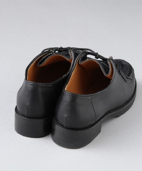 JEANASIS（ジーナシス）の「チロリアンメッシュシューズ（シューズ・ブラック()/ブラウン()・M(23cm~24cm)/L(24cm~25cm)）」の5枚目の写真