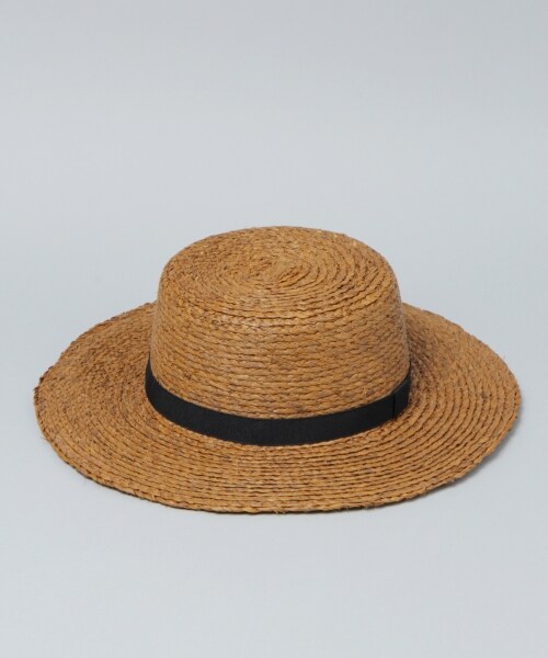 JEANASIS(ジーナシス)の「ラフィアカンカンHAT(帽子・ベージュ()/ブラウン()・FREE)」の2枚目の写真