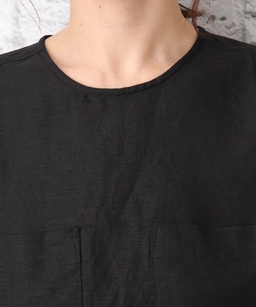 LEPSIM（レプシィム）の「レーヨン／リネンセットアップパンツ（ワンピース/ドレス・ブラック/ベージュ・M/L）」の11枚目の写真