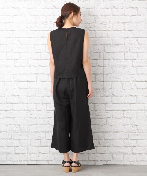 LEPSIM（レプシィム）の「レーヨン／リネンセットアップパンツ（ワンピース/ドレス・ブラック/ベージュ・M/L）」の10枚目の写真