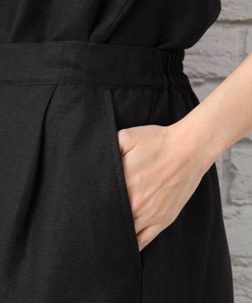 LEPSIM（レプシィム）の「レーヨン／リネンセットアップパンツ（ワンピース/ドレス・ブラック/ベージュ・M/L）」の16枚目の写真