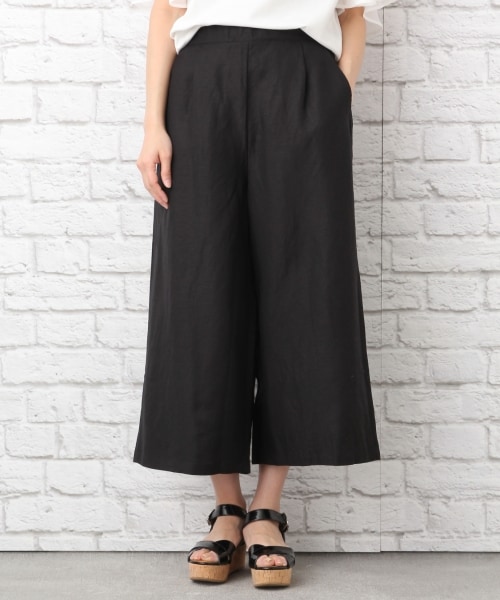 LEPSIM（レプシィム）の「レーヨン／リネンセットアップパンツ（ワンピース/ドレス・ブラック/ベージュ・M/L）」の6枚目の写真