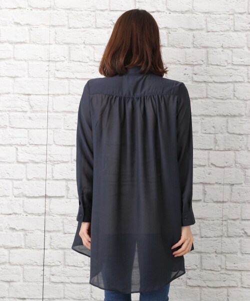 LEPSIM(レプシィム)の「シャツチュニックワンピース(ワンピース/ドレス・ナチュラル/カーキ/ネイビー・M/L)」の8枚目の写真