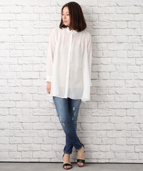 LEPSIM(レプシィム)の「シャツチュニックワンピース(ワンピース/ドレス・ナチュラル/カーキ/ネイビー・M/L)」の4枚目の写真