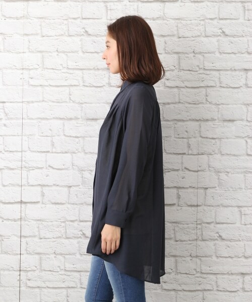 LEPSIM(レプシィム)の「シャツチュニックワンピース(ワンピース/ドレス・ナチュラル/カーキ/ネイビー・M/L)」の7枚目の写真