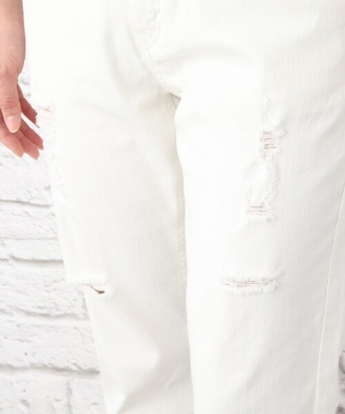 LEPSIM（レプシィム）の「ＤＥＮＩＭクロプドパンツ（パンツ・ブルー(ダメージ)/オフ(ダメージ)/ネイビー・M/L）」の14枚目の写真