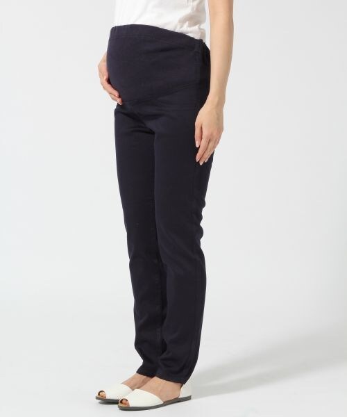 LEPSIM（レプシィム）の「マタニティ／ストレッチベーシックスリムパンツ（パンツ・オフ/ブラック/ベージュ/ネイビー・M/L）」の4枚目の写真
