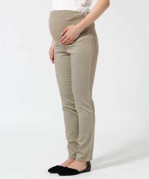 LEPSIM（レプシィム）の「マタニティ／ストレッチベーシックスリムパンツ（パンツ・オフ/ブラック/ベージュ/ネイビー・M/L）」の3枚目の写真