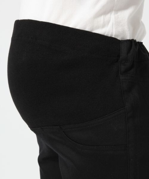 LEPSIM（レプシィム）の「マタニティ／ストレッチベーシックスリムパンツ（パンツ・オフ/ブラック/ベージュ/ネイビー・M/L）」の8枚目の写真