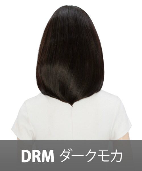 FondMi（フォンドミィ）の「マカロンミディ（ウィッグ・レディース・ダークモカ/ブラックコーヒー/マロンラテ/カフェオレ/キャラメルラテ・前髪：19cm 横髪：38cm 後髪：38cm：重量 約117g）」の6枚目の写真