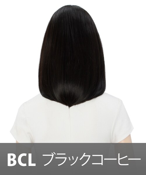 FondMi（フォンドミィ）の「マカロンミディ（ウィッグ・レディース・ダークモカ/ブラックコーヒー/マロンラテ/カフェオレ/キャラメルラテ・前髪：19cm 横髪：38cm 後髪：38cm：重量 約117g）」の2枚目の写真