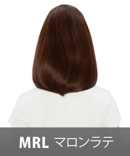 FondMi（フォンドミィ）の「マカロンミディ（ウィッグ・レディース・ダークモカ/ブラックコーヒー/マロンラテ/カフェオレ/キャラメルラテ・前髪：19cm 横髪：38cm 後髪：38cm：重量 約117g）」の7枚目の写真