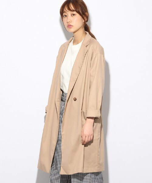 LOWRYS FARM（ローリーズファーム）の「ＴＲチェスターコート（ジャケット/アウター・グレー/ベージュ・M/L）」の2枚目の写真