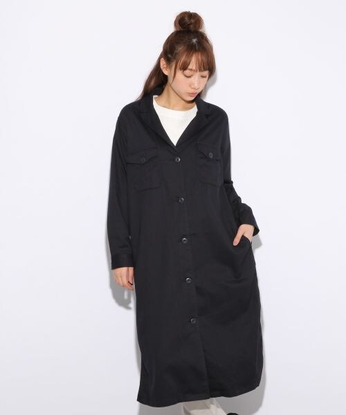 LOWRYS FARM（ローリーズファーム）の「サファリロングコート（ジャケット/アウター・カーキ/ネイビー・M/L）」の4枚目の写真