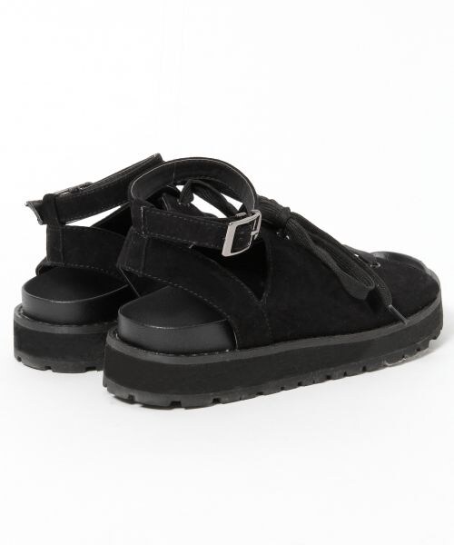 LOWRYS FARM（ローリーズファーム）の「レースアップサンダル（シューズ・ブラック/ベージュ/ブラウン・M(23-23.5)/L(24-24.5)）」の6枚目の写真