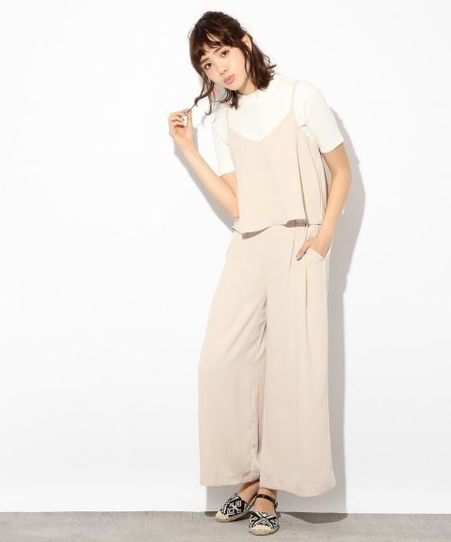 LOWRYS FARM幾何学模様オールインワンワイドパンツ未使用品 ローリーズファーム パンツ 幾何学柄 ワイドパンツ - メルカリ