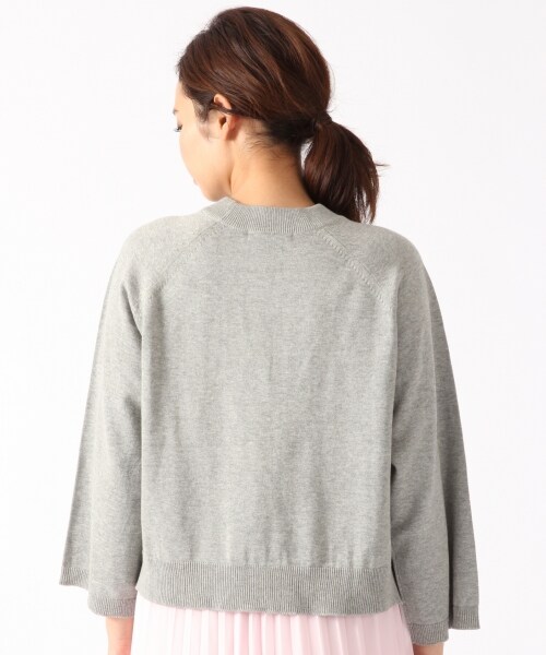 LOWRYS FARM（ローリーズファーム）の「１２Ｇカリフォルニアコットンソデヒロプルオーバー（トップス・オフ/ブラック/ボーダー/グレー/ベージュ・オフ05:M(身長165cm・45kg) ブラック09:M(身長166cm・47kg) ボーダー10:M(身長173cm・48kg) グレー15:M(身長166cm・47kg) ベージュ52:M(身長165cm・45kg)/M/L）」の7枚目の写真