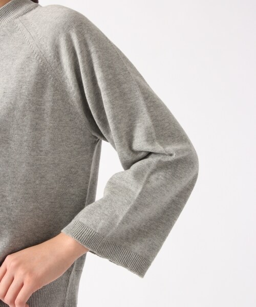 LOWRYS FARM（ローリーズファーム）の「１２Ｇカリフォルニアコットンソデヒロプルオーバー（トップス・オフ/ブラック/ボーダー/グレー/ベージュ・オフ05:M(身長165cm・45kg) ブラック09:M(身長166cm・47kg) ボーダー10:M(身長173cm・48kg) グレー15:M(身長166cm・47kg) ベージュ52:M(身長165cm・45kg)/M/L）」の10枚目の写真