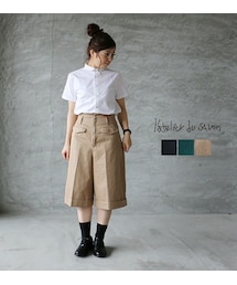 l'atelier du savon | l'atelier du savon(アトリエドゥサボン)  ギャバジン キュロットパンツ(その他パンツ)