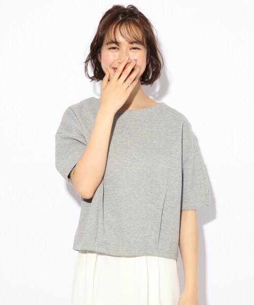 LOWRYS FARM（ローリーズファーム）の「カリフォルニアコットンクロップドプルオーバー（トップス・オフ/ブラック/ボーダー/グレー・M/L）」の3枚目の写真